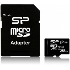 Флеш карта microSDXC 256Gb Class10 Silicon Power SP256GBSTXBU1V10SP + adapter Card Reader