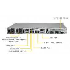 Платформа SuperMicro SYS-5019P-MTR 10G 2P 2x400W