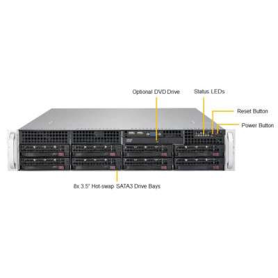 Платформа SuperMicro SYS-6029P-TRT 3.5" 10G 2P 2x1000W