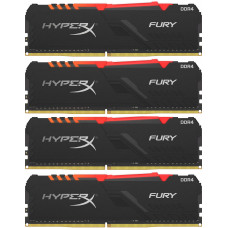 Kingston 64GB 2400MHz DDR4 CL15 DIMM (Kit of 4) HyperX FURY RGB