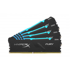 Kingston 64GB 2400MHz DDR4 CL15 DIMM (Kit of 4) HyperX FURY RGB