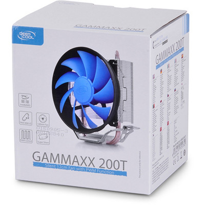 Устройство охлаждения(кулер) Deepcool GAMMAXX 200 V2 Soc-AM4/AM3+/1150/1151/1200 4-pin 18-24dB Al+Cu 100W 326gr Ret