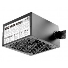 Блок питания Aerocool ATX 650W AERO WHITE 80+ (24+4+4pin) APFC 120mm fan 5xSATA RTL