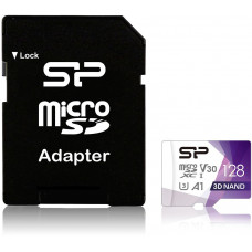 Флеш карта microSDXC 128Gb Class10 Silicon Power SP128GBSTXDU3V20AB Superior Pro Colorful + adapter