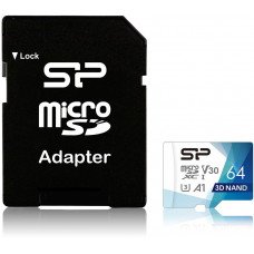 Флеш карта microSDXC 64Gb Class10 Silicon Power SP064GBSTXDU3V20AB Superior Pro Colorful + adapter
