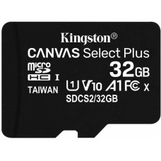 Флеш карта microSDHC 32Gb Class10 Kingston SDCS2/32GBSP CanvSelect Plus w/o adapter