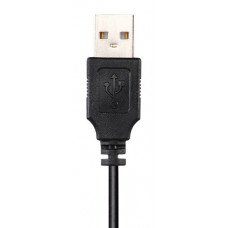 Наушники с микрофоном Hama HS-USB300 черный 2м мониторные оголовье (00139924)