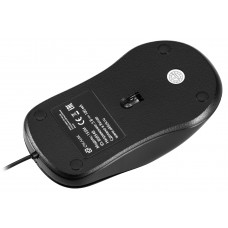 Мышь Оклик 155M черный оптическая (1600dpi) USB (4but)