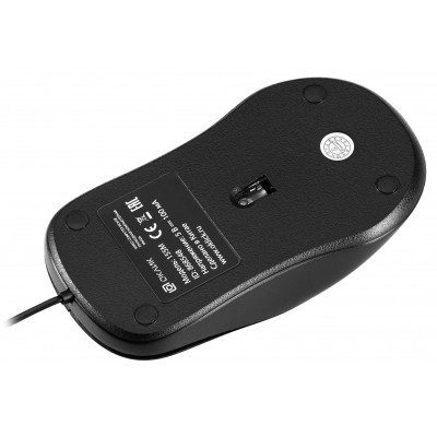 Мышь Оклик 155M черный оптическая (1600dpi) USB (4but)