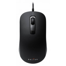 Мышь Оклик 155M черный оптическая (1600dpi) USB (4but)
