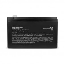 Battery SVEN SV 1290 (12V 9Ah), 12V voltage, 9A*h capacity, max. discharging rate of 128A, max. charging rate 2.7A, the type of lead-acid AGM, type lead terminal F2