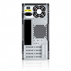 Case Foxline FL-733, mATX, 2x5.25EXT, 2x3.5EXT, 5x3.5INT, 2xUSB2.0, HDA, w/o FAN, w/450W ATX PSU, w/1.2m EU pwr cord
