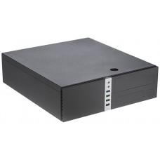 Сase Foxline mATX Desktop 300W, 2xUSB3.0, 2xUSB2.0, toolless, Black, 8cm. fan, powercord