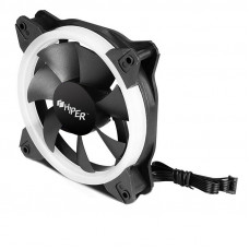 Single ring, RGB fan HIPER HCF1251-03, 120*120*25mm (38.5CFM, 1200RPM, 3+4PIN)