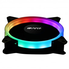 Single ring, RGB fan HIPER HCF1251-03, 120*120*25mm (38.5CFM, 1200RPM, 3+4PIN)