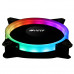 Single ring, RGB fan HIPER HCF1251-03, 120*120*25mm (38.5CFM, 1200RPM, 3+4PIN)
