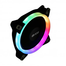 Single ring, RGB fan HIPER HCF1251-03, 120*120*25mm (38.5CFM, 1200RPM, 3+4PIN)