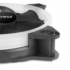 Single ring, RGB fan HIPER HCF1251-03, 120*120*25mm (38.5CFM, 1200RPM, 3+4PIN)