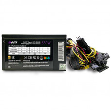 PSU HIPER HPB-550RGB (ATX 2.31, 550W, ActivePFC, RGB 140mm fan, Black) BOX
