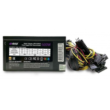 PSU HIPER HPB-600RGB (ATX 2.31, 600W, ActivePFC, RGB 140mm fan, Black) BOX