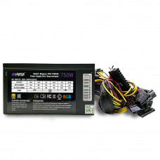 PSU HIPER HPB-750RGB (ATX 2.31, 750W, ActivePFC, RGB 140mm fan, Black) BOX