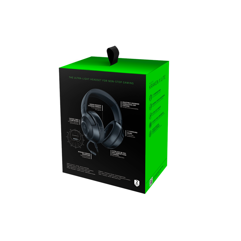 Razer Kraken X Lite Analog Gaming Headset Russian Packaging