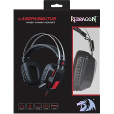 Redragon Игровая гарнитура Lagopasmutus 2 красный + черный, кабель 2 м