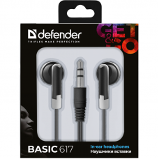 Defender #1 Наушники вставки Basic 617 черный