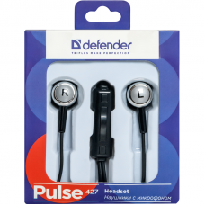 Defender Гарнитура для смартфонов Pulse 427 черный, вставки