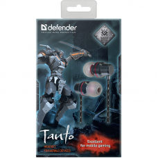 Defender Гарнитура для смартфонов Tanto черный+серый, кабель 1,2 м