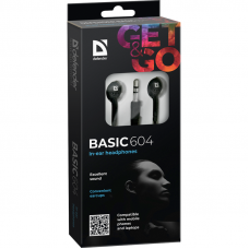Defender Наушники вставки Basic 604 черный