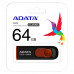 ADATA 64GB C008 USB Flash Drive (Black/Red)