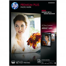 HP Premium Plus Semi-gloss Photo Paper-20 sht/A4/210 x 297 mm