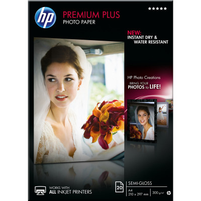 HP Premium Plus Semi-gloss Photo Paper-20 sht/A4/210 x 297 mm