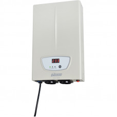 Stabilizer POWERMAN AVS 1500S, step-type regulator, digital indicators of voltage levels, 1500VA, 140-260V, maximum input current 12A, 2 eurosockets, IP-20, mounted version, 310mm x 200mm x 68mm, 4.36 kg.