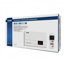 Stabilizer SVEN SLIM-500 LCD, Relay, 400W, 500VA, 140-260v, the function "pause", single outlet, 2.35 kg