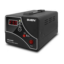 Stabilizer SVEN VR-A1000, Relay, 1000VA, 600W, 140-275v, 1 euro outlet, black, 230 ? 130 ? 140mm, 2.9kg.