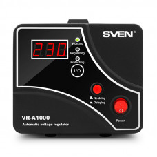 Stabilizer SVEN VR-A1000, Relay, 1000VA, 600W, 140-275v, 1 euro outlet, black, 230 ? 130 ? 140mm, 2.9kg.