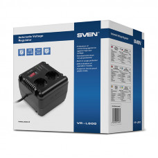 Stabilizer SVEN VR-L 600, Relay, 200W, 184-285v, 2 euro outlets, black, 118 ? 106 ? 112mm, 1.4kg.