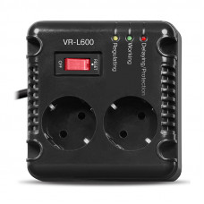 Stabilizer SVEN VR-L 600, Relay, 200W, 184-285v, 2 euro outlets, black, 118 ? 106 ? 112mm, 1.4kg.