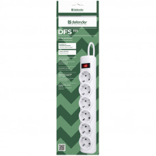 Surge Protector Defender DFS 155 5m, white, 6 outlets