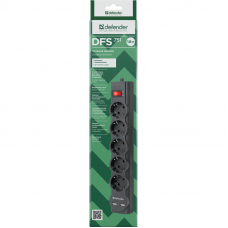Сетевой фильтр Defender DFS 751 1,8 м, 5 розеток, 2xUSB, 2.1A