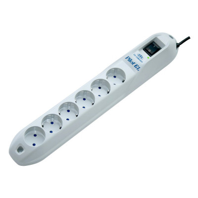 Surge protector Pilot GL 6 outlets (5 euro + 1 without ground) 10A / 2.2kVt, 7m