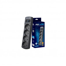 Surge protector Pilot m Max 4 euro outlets, 15А/3.3кВа, 10m, grafit
