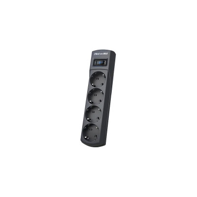 Surge protector Pilot m Max 4 euro outlets, 15А/3.3кВа, 3m, grafit