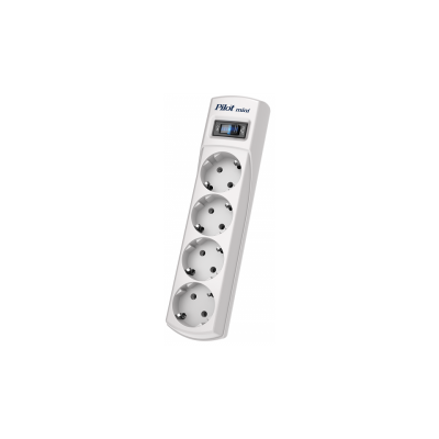 Surge protector Pilot Mini 4 euro outlets, 10A / 2.2kVt, automatic circuit-breaker, 10 m