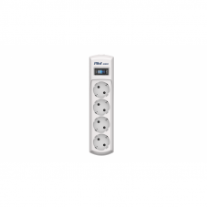 Surge protector Pilot Mini 4 euro outlets, 10A / 2.2kVt, automatic circuit-breaker, 10 m