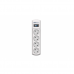 Surge protector Pilot Mini 4 euro outlets, 10A / 2.2kVt, automatic circuit-breaker, 10 m