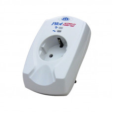 Surge protector ZIS Pilot Single, 1 outlet, 16A, microprocessor, white