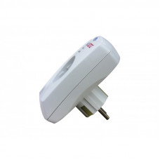Surge protector ZIS Pilot Single, 1 outlet, 16A, microprocessor, white